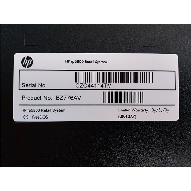 Komputer HP rp5800 i3/2/2x250/NoOS WiFi Zestaw