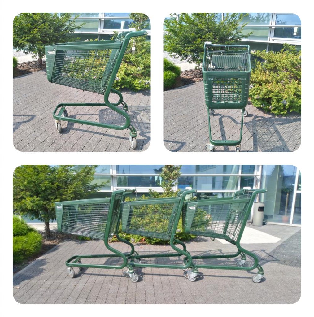 Wózek sklepowy marketowy Wanzl P 85 litrów zielony
