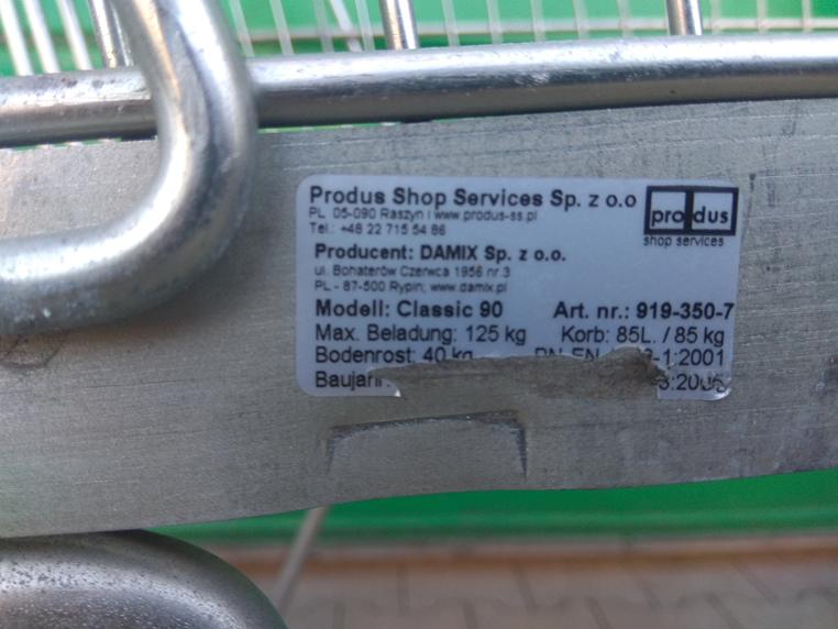 Wózek sklepowy marketowy Produs classic 90