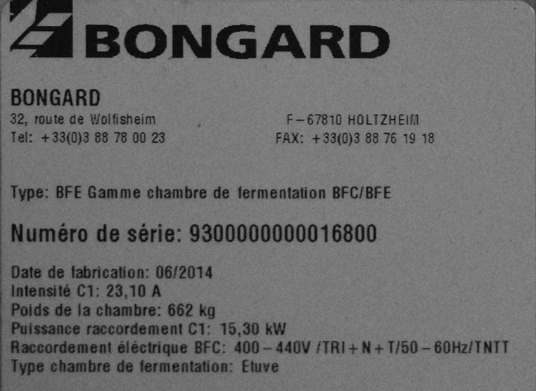 Komora fermentacyjna garownia Bongard BFE 6