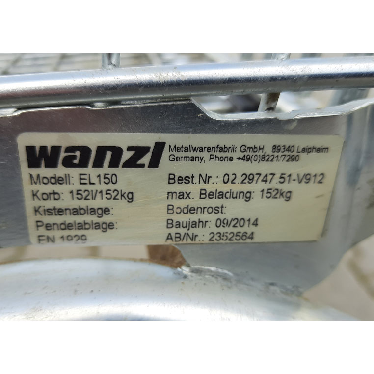 Wózek sklepowy marketowy Wanzl EL 150