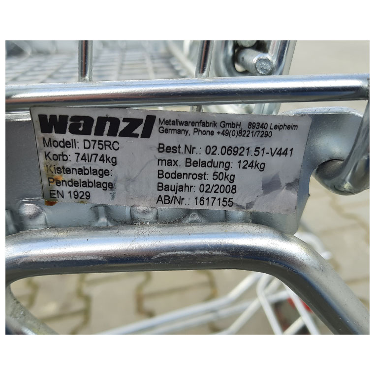 Wózek sklepowy Wanzl D75RC