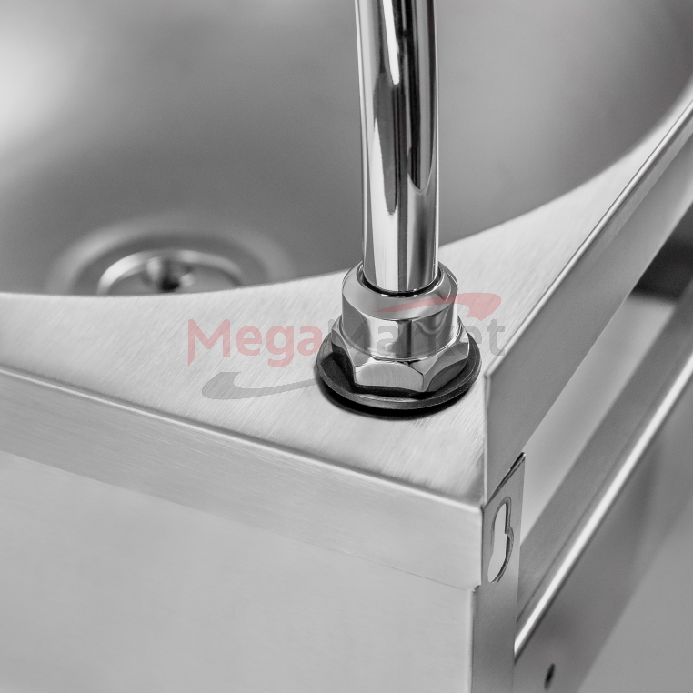 Umywalka kolanowa jednokomorowa bezdotykowa Mega-M 40x40x22,5(H) MM-C400501 stal nierdzewna