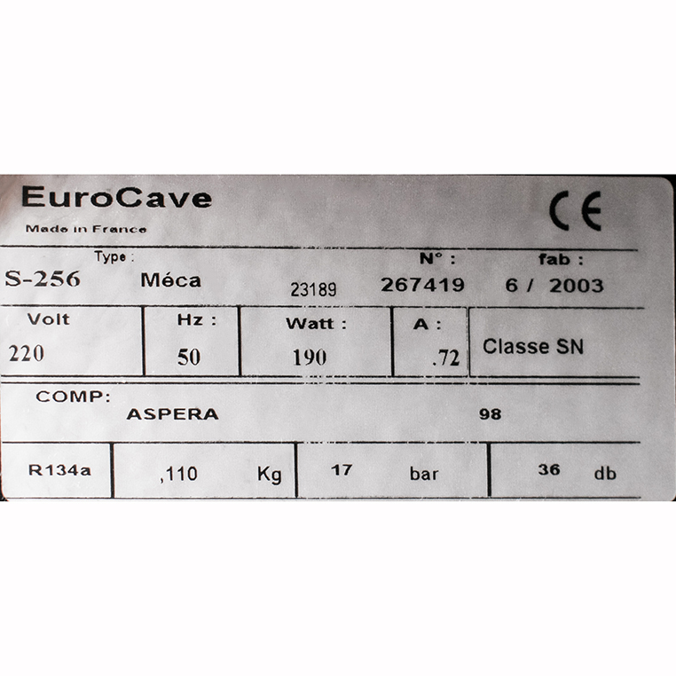 Witryna chłodnicza na wino EuroCave S-256 Méca