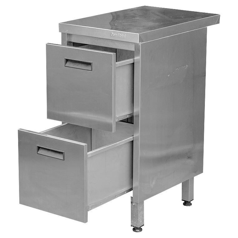 Stół gastronomiczny roboczy szafka z szufladami 40x60x85(H) stal nierdzewna