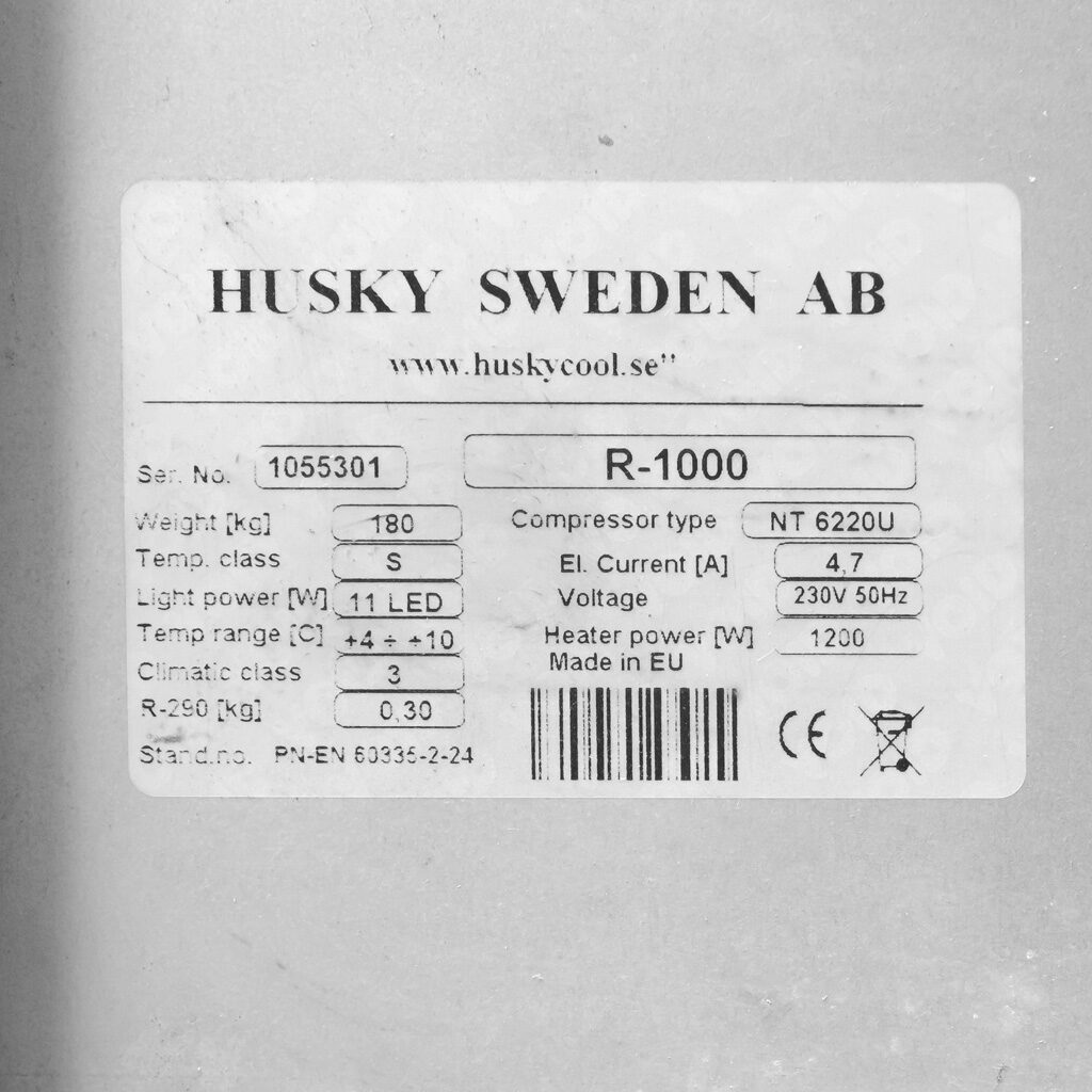 Witryna chłodnicza BOLARUS HUSKY SWEDEN R-1000