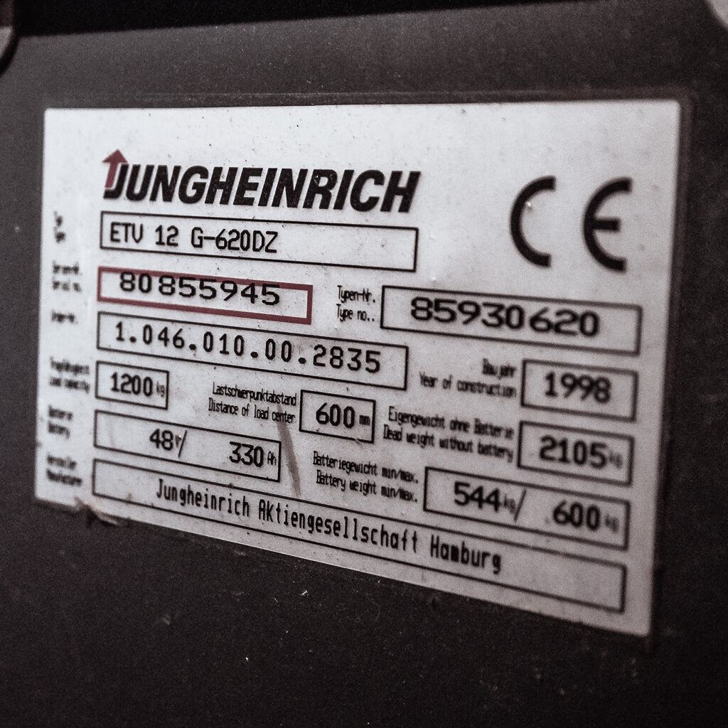 Wózek wysokiego składowania Jungheinrich ETV 12 6,2m