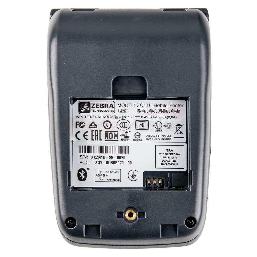 Drukarka etykiet termiczna ZEBRA ZQ110 mobilna tabliczka znamionowa