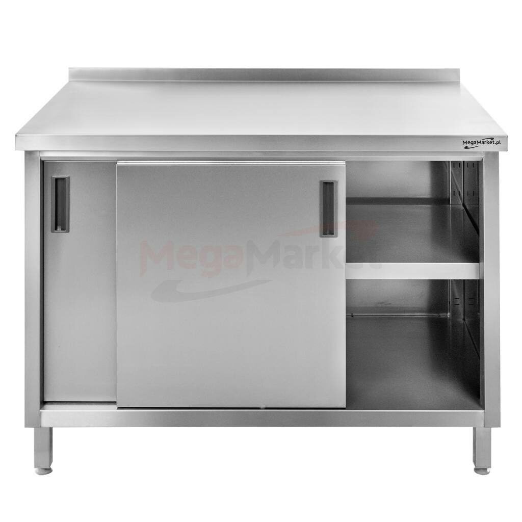 Stół przyścienny z wysokim ogranicznikiem spawany Mega-M 100x60x85