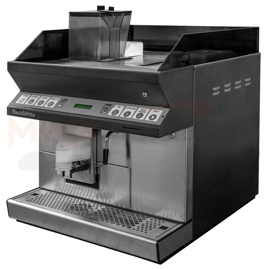 Ekspres automatyczny ciśnieniowy do parzenia czarnej kawy i kawy z mlekiem Black&White