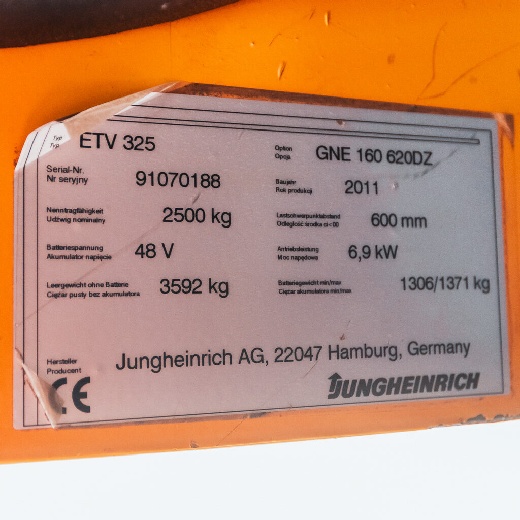 wózek widłowy Jungheinrich ETV 325